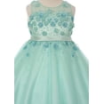 thumbnail image 2 of Big Girls Elegant 3D Flowers Sequence Tulle Saint Belt Waist Easter Flowers Girls Dresses Blush 10 (C50C26C), 2 of 4