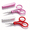 Purle+Red, variant on Small Travel Craft Scissors Set for Sewing Embroidery Paper Cutting Knitting  Stainless Steel High Precision Sharp Tip Safety Cases