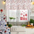 thumbnail image 5 of 2 Pack Merry Christmas Valances for Windows Bedroom Living Room Window Treatments, Candy Cane Cartoon Xmas Holiday Rod Pocket Valance Drapes Short Kitchen Curtains Over Sink 54"x18", 5 of 8