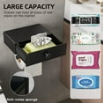 thumbnail image 2 of Toilet Paper Holder with Shelf Black Wipes Dispenser for Bathroom Toilet Paper Holder with Storage Upgrade Drawer Design Toilet Tissue Holder Adhesive Small Bathroom Shelf Wall Mount, 2 of 5