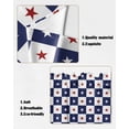 thumbnail image 5 of Swag Curtains, Independence Day Flag Day Star Black and White Check Rod Pocket Kitchen Curtains Valances Tier Curtains Swag Valance Curtains for Bedroom Living Room 36" x 45", 2 Panels, 5 of 6