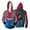 Blue, variant on Classic Spider Roleplay, 3d Spider Web Print Zip Up Hoodie, 12 Style Black Red Webhero Sweatshirt, Casual Streetwear Hooded Jacket, Fleece Top for Daily Wear & Cosplay, L