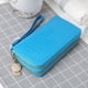 thumbnail image 4 of Cartera de cuero con cremallera alrededor, gran capacidad, tarjetero, bolso de mano largo, bolso de mano, azul, 4 of 5