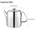 thumbnail image 3 of Stainless Steel Tea Pot Kitchen Decorative Teapot Tea Container Oil Pot for Loose Tea, 3 of 9