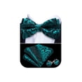 thumbnail image 1 of Conjunto de pajarita Barry.Wang, color verde azulado, negro, floral, seda formal, 1 of 6