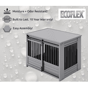 New Age Pet ECOFLEX® Barn Door Dog Crate & End Table, Indoor Furniture Style Kennel