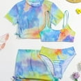 thumbnail image 2 of MZXELPRJD Swim Suits for Teen Girls Girls' Clothing Sets Tie Dye Four Piece Swimsuit Set Toddler Bathing Suit for Girls 10-12 Bathing Suit for Kids Bathing Suit Girls Size 14-16 Father Son Bathing, 2 of 4