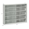 thumbnail image 3 of Glass Display Cabinet, 5-Tier Wall Mounted Case - Grey Finish - Adjustable Shelves & 2 Doors - Collectibles, Medals, Figures Showcase, 3 of 9