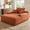 Orange, variant on Howcool 65" Oversized Chaise Lounge Chair, Corduroy Boneless Sleeper Sofa Bed with Wide Armrest & Throw Pillows, Deep Seat Lounge Chair for Living Room, Bedroom & Apartment,Grey