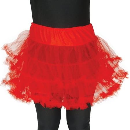 Star Power Adult Costume Tutu Petticoat Slip Costume Skirt, Red, One