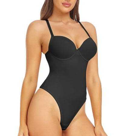 GHSOHS New Plus Size Shapewear Bodysuits for Women Push up Bra Support Vest Body Shaper Suit Seamless Thong Jumpsuit Lingerie