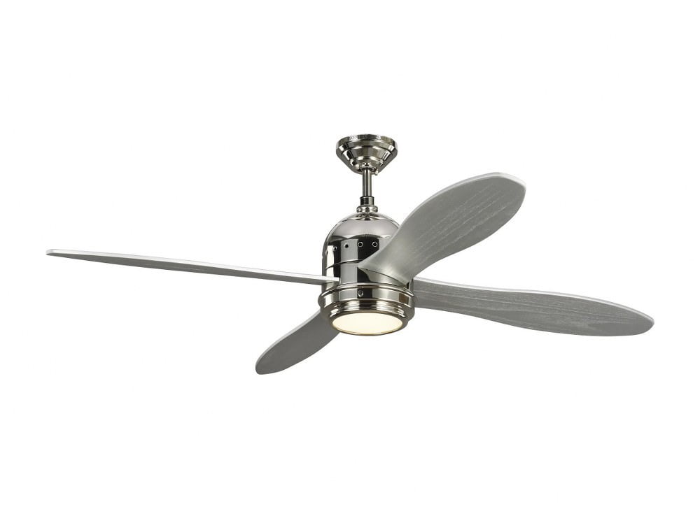 56 Inch Ceiling Fan With Light Kit, Grey Blade Ceiling Fan
