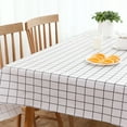 thumbnail image 5 of Holzlrgus Plaid Pattern Heavy Weight Vinyl Square Table Cover - Waterproof and Stain-Resistant Wipe Clean PVC Tablecloth for Kitchen Decor, Heat Resistant Table Protector, 5 of 7