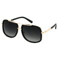 thumbnail image 3 of Flat Top Aviator Retro Celebrity Style Classic Square Frame Sunglasses, 3 of 4