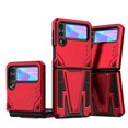 thumbnail image 1 of For Samsung Galaxy Z Flip3 5G Super V Armor PC + TPU Shockproof Case with Invisible Holder(Dark Green), 1 of 4