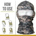 thumbnail image 4 of Ski Mask Cover Windproof Balaclava Full Face Mask Summer Face Cover UV Protection Neck Hood for Men Women Outdoor Sports, 4 of 5