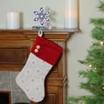thumbnail image 2 of Northlight 18.75" Beige with Red & White Embroidered Snowflakes Christmas Stocking, 2 of 2