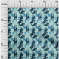 thumbnail image 2 of oneOone Cotton Poplin Twill Teal Blue Fabric Geometric Dress Material Fabric Print Fabric By The Yard 56 Inch Wide, 2 of 4