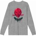 thumbnail image 4 of It Chapter 2 Scary Clown Balloon Adult Heather Gray Crew Neck Long Sleeve Tee-Large, 4 of 6