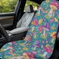 thumbnail image 3 of Xixirimido Colorful Mushroom Floral Print Car Seat Cover Front Seat Sweat Towel Bucket Seat Covers for Cars SUV Trucks for Gym Workout Running Swimming Beach Hiking, 2Pack, 3 of 8