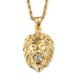 thumbnail image 1 of Collar con colgante de cabeza de caballo con forma de herradura y diseño creativo de estilo hip hop con diamantes brillantes para hombre y mujer, joyería de moda, regalo - A3599-Gold - Código de produ, 1 of 4