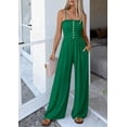 thumbnail image 5 of PRETTYGARDEN Jumpsuits for Women Dressy Summer Sleeveless Travel One Piece Outfits Spring Casual Wide Leg Pants Rompers, 5 of 7