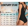 thumbnail image 4 of Athletic One Piece Bathing Suit Tummy Control Modest Swimsuits for Women Blue 6-8, 4 of 9