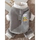 thumbnail image 1 of 1pc Gray Cute Cartoon Bear Printed Pet Snowsuit With Harness Hole For Cats And Dogs, Everyday Wear (Without Leash), 1 of 5