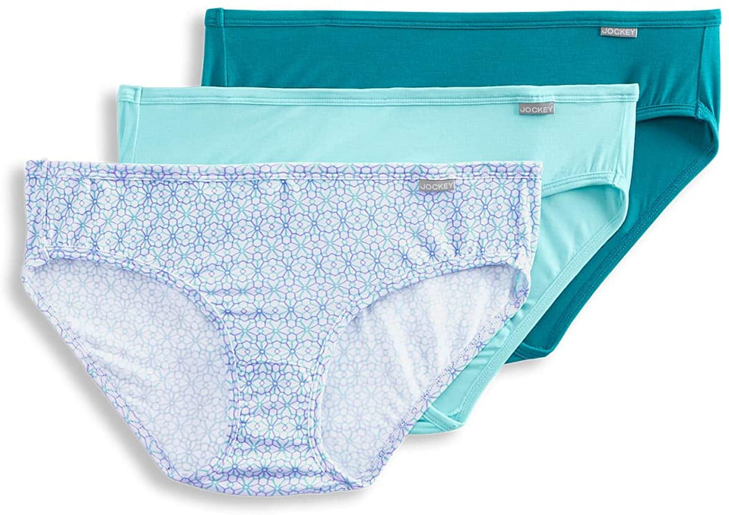 Jockey Women's Underwear Supersoft Bikini 3 Pack, Prismatic/Bubble