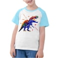thumbnail image 4 of RXIRUCGD 2025 Vêtements d'Été pour Enfants Tout-Petits Garçons Filles Mode Mignon Col Rond Imprimé Manches Courtes Haut, 4 of 7