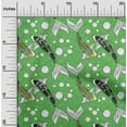 thumbnail image 2 of oneOone Polyester Spandex Green Fabric Asian Japanese Koi Fish Fabric For Sewing Printed Craft Fabric By The Yard 56 Inch Wide, 2 of 4