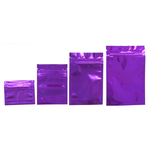 Bolsa de aluminio de doble cara con autosellado, de color brillante, bolsa de muestra aluminizada, bolsa de envasado de alimentos cosméticos en polvo
