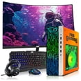thumbnail image 1 of Restored HP G4 Gaming Desktop Computer PC Phoenix Intel i5,16GB RAM,256GB SSD OS + 2x500GB HDD,24 Inch Curve Monitor,GT 730 Graphics,RGB KBM with AI Copilot,WiFi,RGB Headphone,Windows 11, 1 of 9