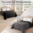 thumbnail image 3 of Loomsnest Diamond Quilted Twin Comforter, All Season, Soft, Lightweight, Reversible Down Alternative Duvet Insert (Black & Dark Gray), 3 of 7