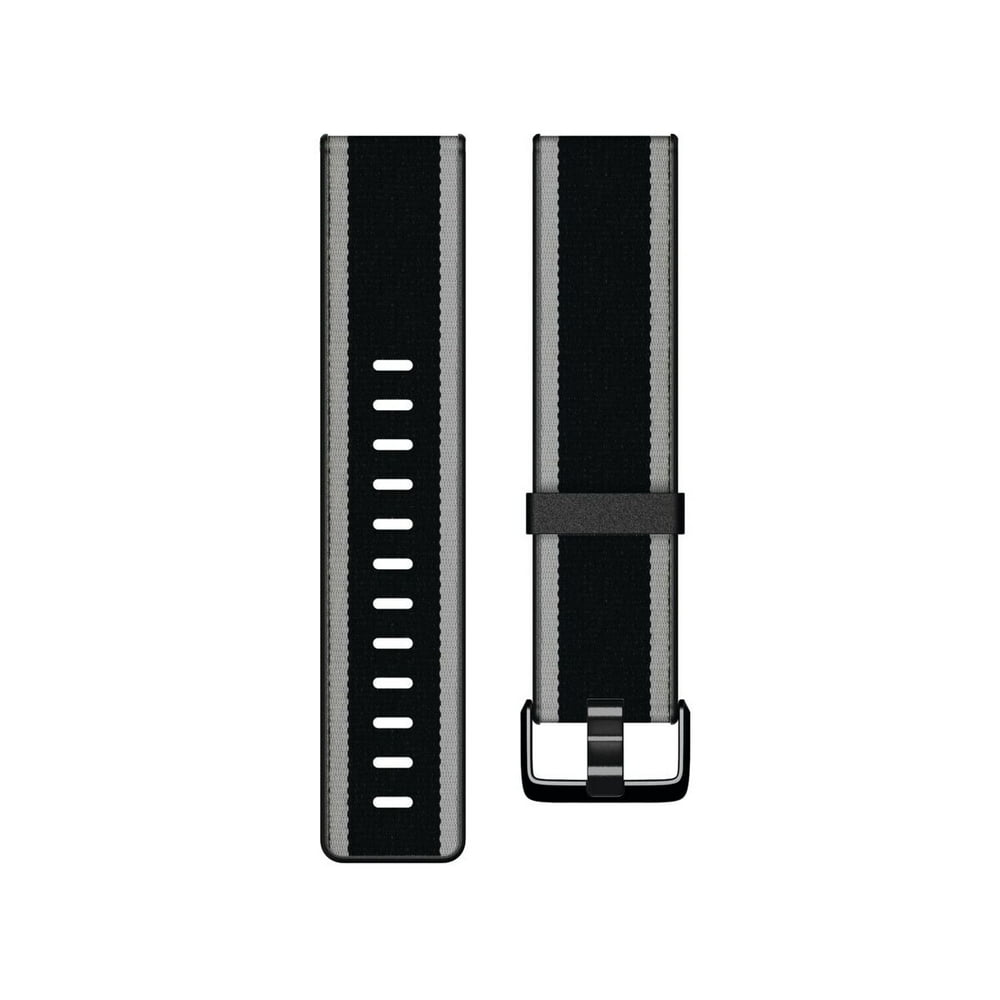 Fitbit - Fitbit Versa Smartwatch Accessory Band in Black/Gray, Large - Walmart.com - Walmart.com