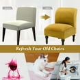 thumbnail image 5 of LiveGo Armless Accent Chair Cover, Stretch Velvet Armless Slipper Chair Slipcover, Universal Thin Fabric Removable Washable Armless Chair Cover Furniture Protector for Home Living Room Hotel, 5 of 6