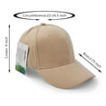 thumbnail image 6 of Suede Baseball Cap, Unisex Faux Suede Leather Classic Adjustable Plain Hat Baseball Cap Khaki, 6 of 6