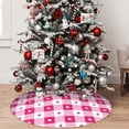 thumbnail image 4 of Cauagu 36" Christmas Tree Skirt Plaid Heart Pattern Christmas Tree Decorations Tree Mat for Xmas Decorations Occasion Holiday Home Decor -36", 4 of 7