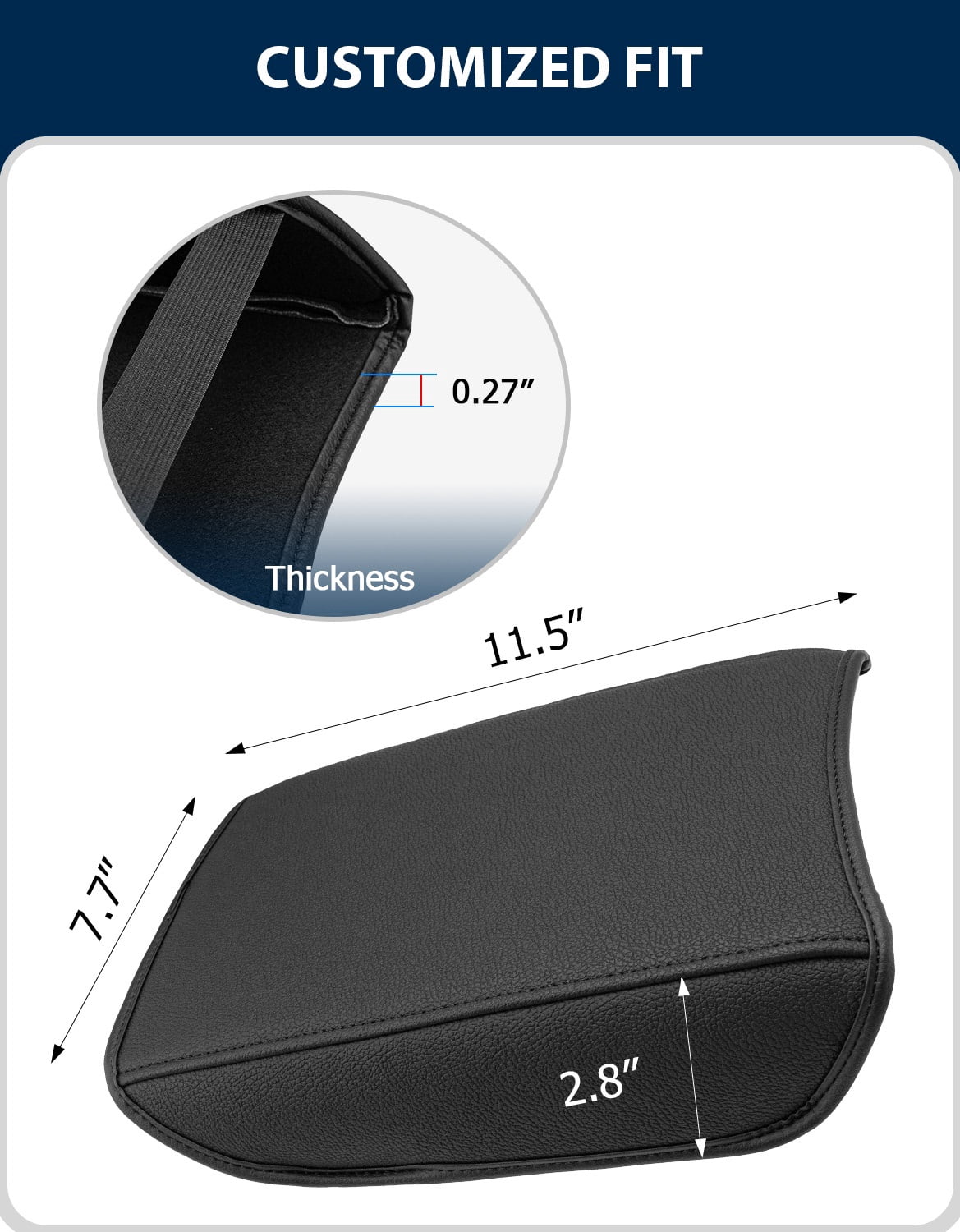 KBH Center Console Cover for Honda CRV Accessories 2017-2022, Leather Middle Console Armrest Cover Protector for Car Interior, Black