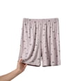 thumbnail image 3 of Asxite Plus Size Womens Pajamas Pants Elastic Waist Soft Knit Bow Print Pocket Short Sleepwear, 3 of 6