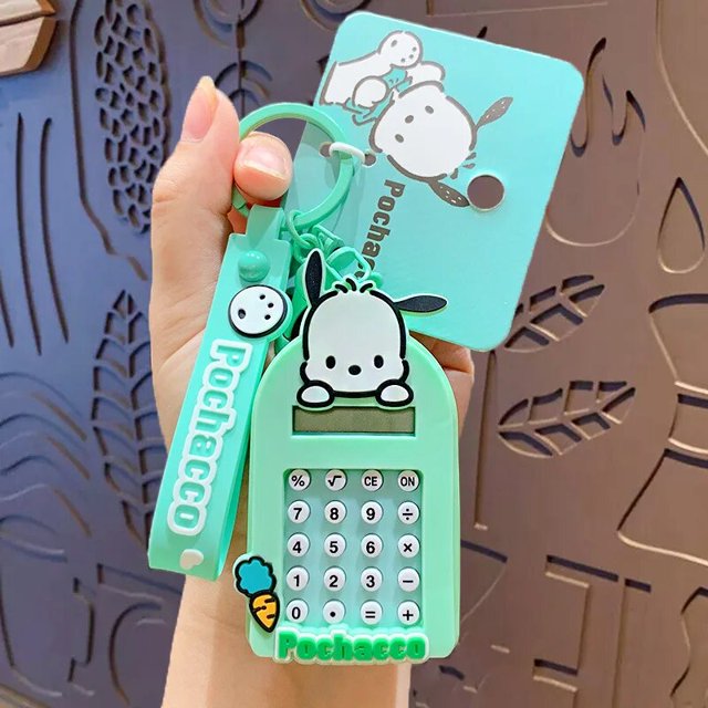 Sanrio-Llavero de Hello Kitty para estudiantes, llavero de proyección genuina, Cinnamoroll, My Melody Kuromi, colgante para mochila escolar, regalos