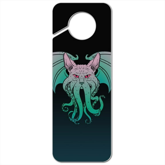 Cathulhu Plastic Door Knob Hanger Sign