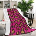 thumbnail image 2 of Stay Warm with our Soft & Cozy Leopard Print Flannel Fleece Blanket - Lightweight Throw, Bed Blanket for Room Couch Decor, 50x60 inches, 2 of 5