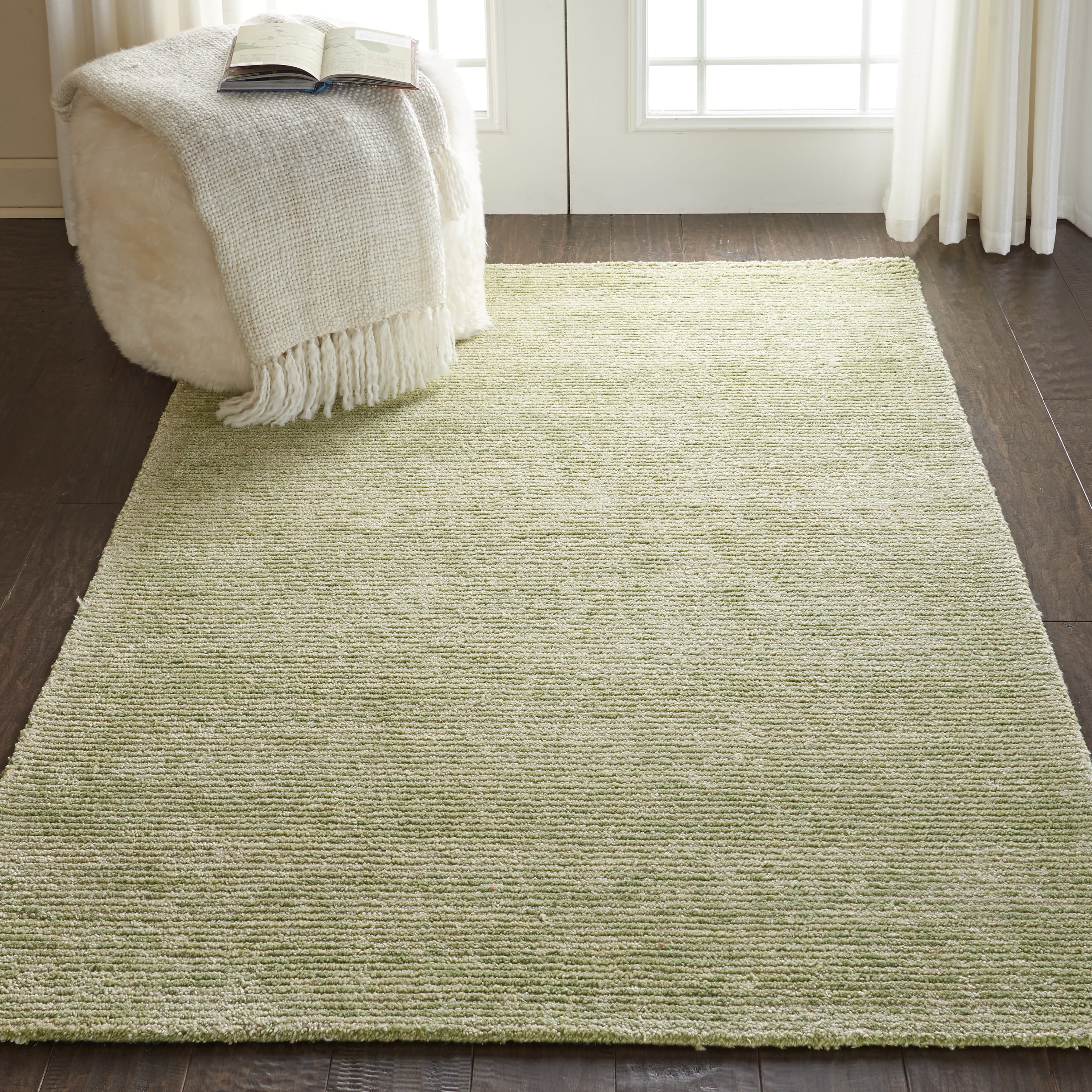 Nourison Weston Contemporary Solid Citron Area Rug