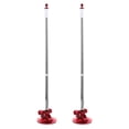 thumbnail image 1 of 2Pcs Red Cylindrical Flag Pole for Car Parade Suction Cup Mount, 1 of 8