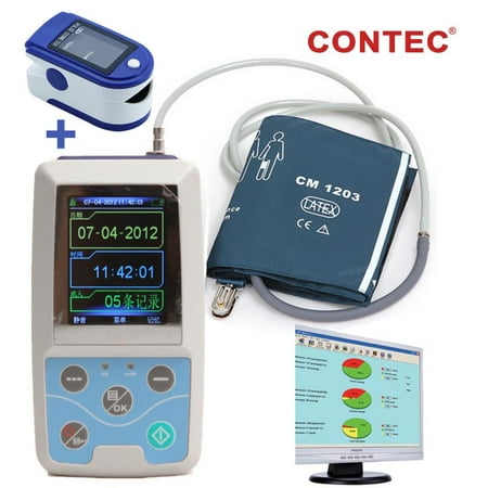 Continuous Monitor - ABPM50 ambulatory blood pressure monitor with PC software for 24h continuous monitoring with free gift
