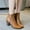 Brown, variant on AnuYalue Boots on Clearance 2025 Women's Ankle Boots Chunky Block Heel Booties Mid Calf Low Heeled Short Booties Fashion Short Boots Side Zipper Boots