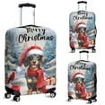 thumbnail image 2 of Merry Christmas Dachshund Enjoys Woofmas Winter Xmas Holiday Travel Luggage Cover Wiener Dog Lover Gifts Idea Suitcase Dust Protective Decor - 02022, 2 of 5