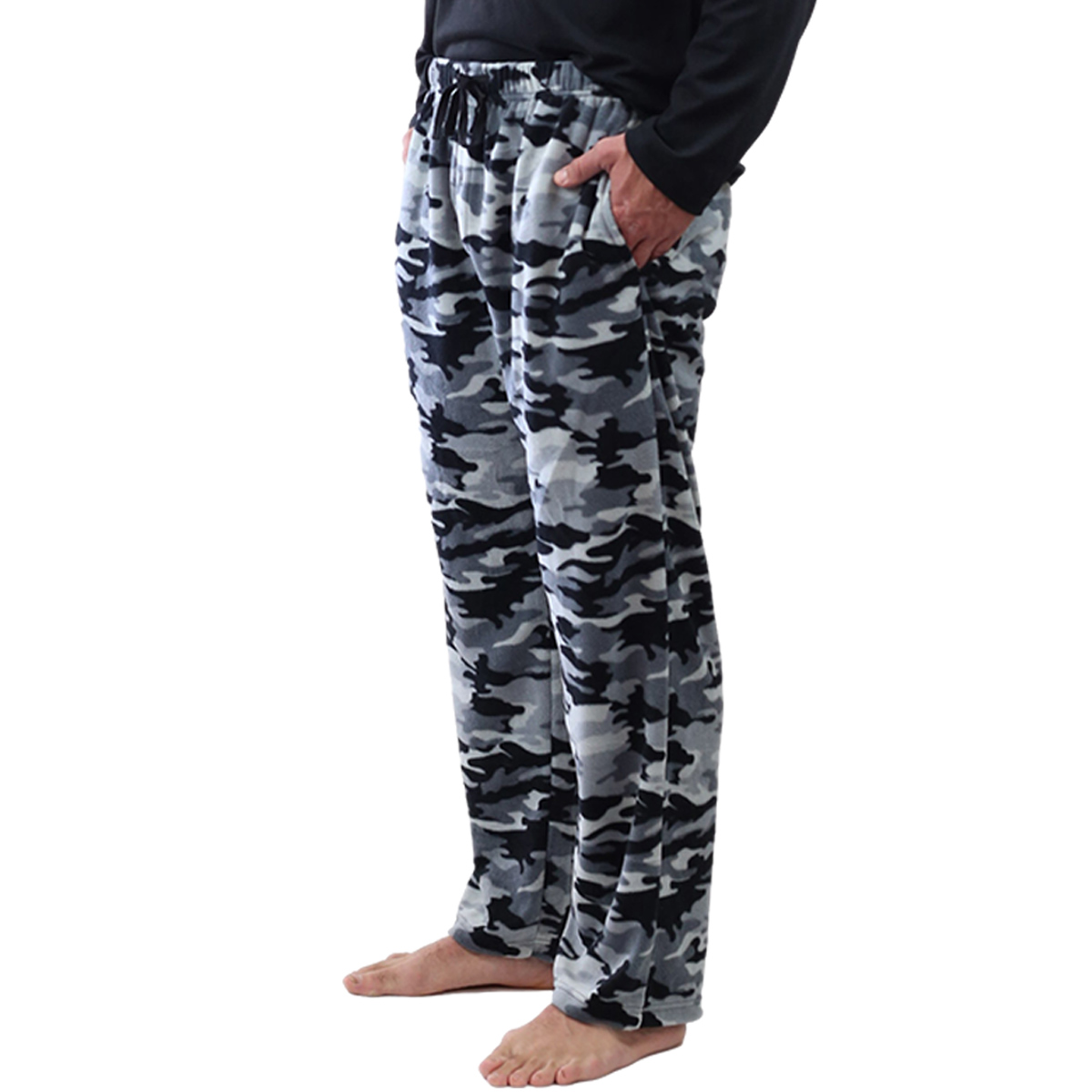 DG Hill Mens Sleep Pants, Fleece Pajama Bottoms with Pockets, 3 Pairs - image 5 of 6