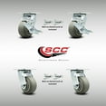 thumbnail image 2 of 4 Inch SS Thermoplastic Caster Set with Roller Bearing 4 Swivel Lock 2 Brake SCC, 2 of 2